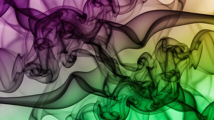 Colorful smoke swirls