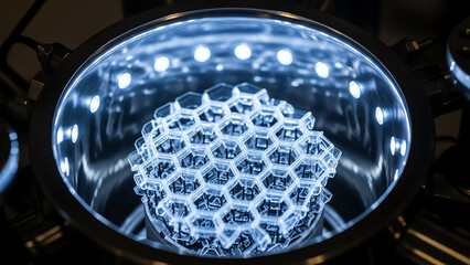 Main Subject in Metal Ring with Glowing Hub