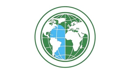 Obraz premium World globe icon conceptual graphic in flat design