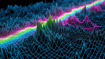 Waveform Grid Neon Spectrum