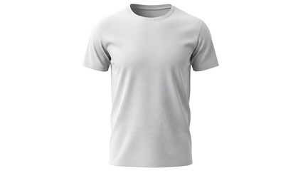 White T Shirt with Crew Neck on Plain Backdrop