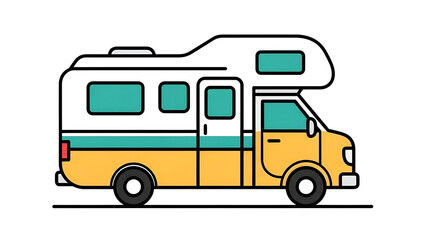 Mobility Van Recreational Vehicle with Overhead Cab and Green Window Panes