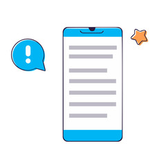 Mobile Notification. Notification Center, vector illustration