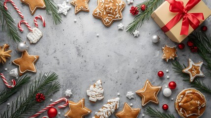 Cozy vertical Christmas baking scene showcasing