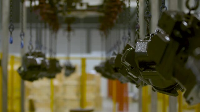 Industrial Chain Hoists and Lifting Equipment in Manufacturing Facility