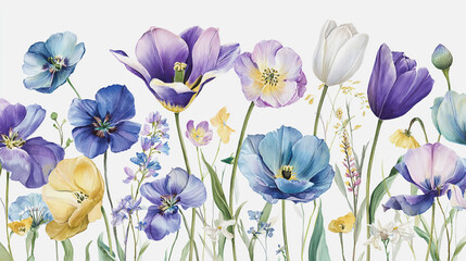 Elegant wedding invitation card background vector. Minimal hand painted watercolor botanical flowers texture template background. Design for wedding, vip cover, poster, rsvp moderncard.Valentine's Day