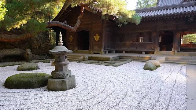 Buddhist Shrine Courtyard