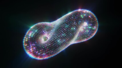 Glowing Microchip Circuit Board Animation Loop.