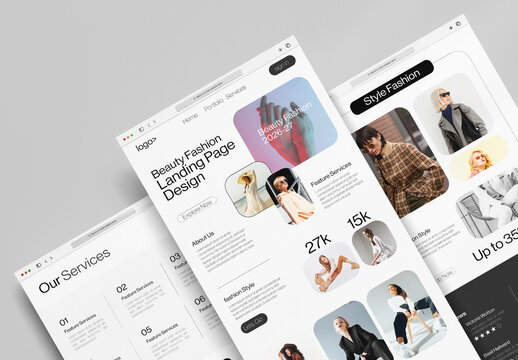 Beauty Fashion Landing Page Design