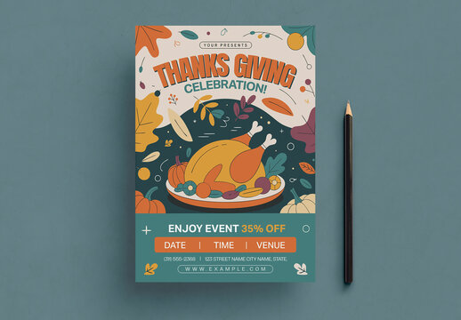 Thanks Giving Celebration Flyer