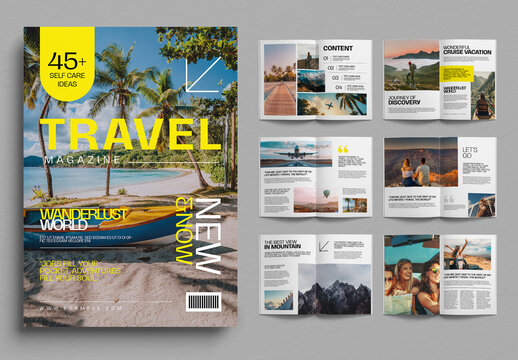 Travel Magazine Template Layout