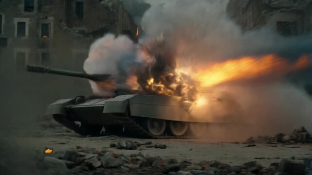 Modern Tank Gets Missile Hit in Warzone