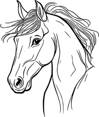 Icon had horse vector illustration
