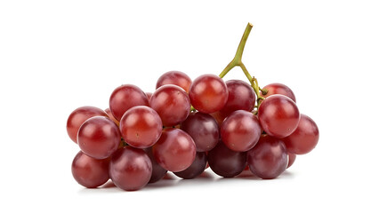 Fototapeta premium Ripe red grape isolated on white With clipping path Full depth of field