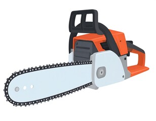 Naklejka premium Vector Illustration of a Chainsaw for Wood Cutting.