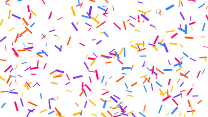 Colorful Sprinkles Celebration Confetti White Background