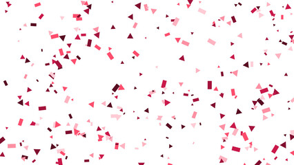 Fototapeta premium Falling Red Confetti on White Background Celebration Texture