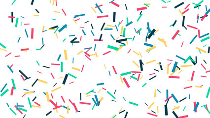 Colorful Confetti Scattered On White Background For Celebrations