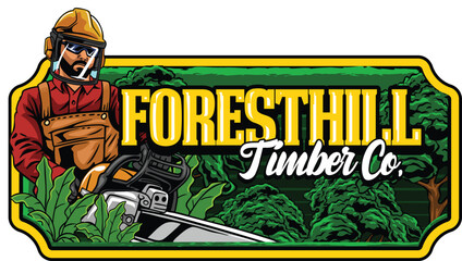 a carpenter is cutting a large piece of wood with a chainsaw