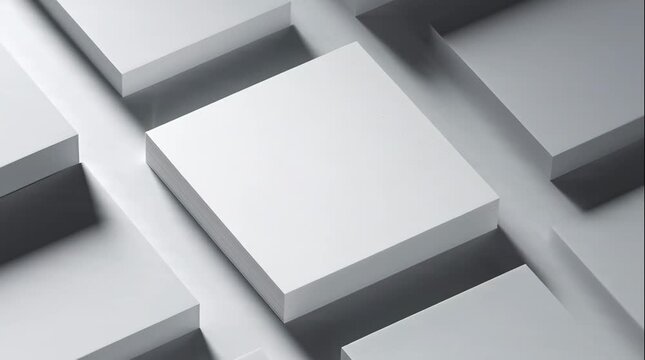 Creating Clean Geometric Prints With Minimalist Square Panels In Smooth Studio Light