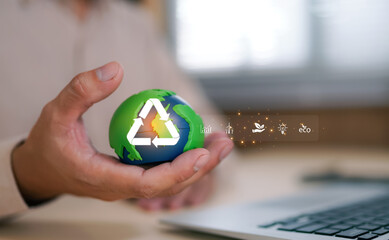 Businessman using smartphone for digital payment with fintech icons, secure online shopping, e-commerce transaction, mobile banking, financial technology, and global cashless economy concept.