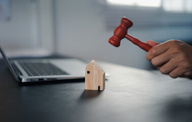 law contract, law and justice concept, law hammer, 