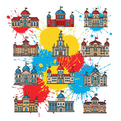 Collection of buildings with domes.