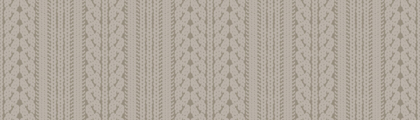 ケーブルニット　リブ　アランニット　縄編み　MIX © sakura sakura