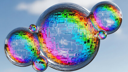 Bubble Prism Rainbow Surface