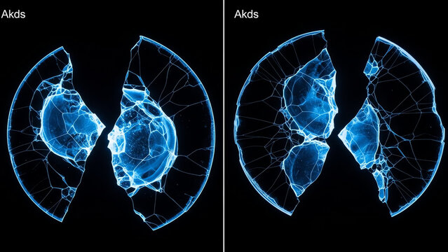 Akds Split Blue Glass