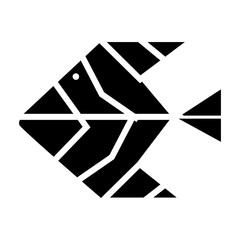 vector illustration of a origami fish