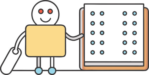 Accessibility awareness and inclusive education concept using braille text, tactile learning, adaptive technology, visually impaired support, universal design, literacy empowerment, social inclusion