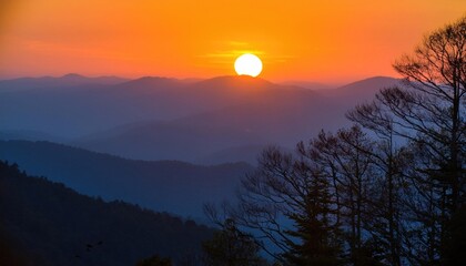 Smoky mountain sunset 