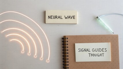 Neural Wave Concept with Signal Guides Thought Ideas and Creative Process for Brainstorming and Innovation
