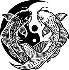 black and white fish silhoutte tatoo