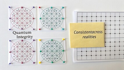 Visual Representation of Quantum Integrity and Consistency Across Realities with Mathematical Diagrams and Notes