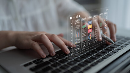 A weekly business performance report and analytics dashboard. A concept for tracking trends, KPIs, financial data, and insights over time. Motif