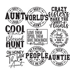 Aunt SVG bundle