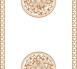 Design islamic border mandala Elegant Islamic Green and Gold Decorative Borders and Corner Elements Islamic 