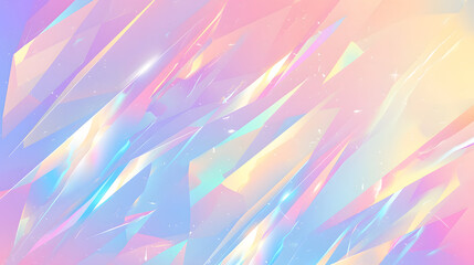Iridescent holographic rainbow foil background with pastel pearlescent gradient metal texture