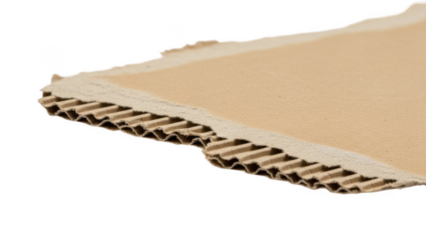 Close-up of corrugated cardboard on black background