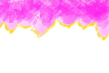 Pink Watercolor Top Border Overlay on Transparent Background