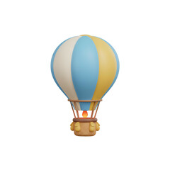 Colorful Hot Air Balloon in Flight.