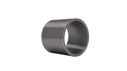 3D Render of Metallic Perforated Cylinder