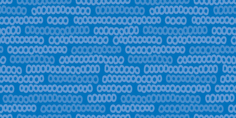 Hand-drawn Circle Line Seamless Pattern.手描き風円形ラインのシームレスパターン