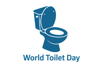 Clean toilet icon promoting awareness for World Toilet Day