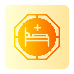 hospital sign gradient icon