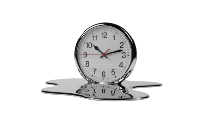 Melting Clock Isolated