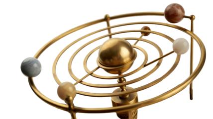 Orrery Model on Transparent Background