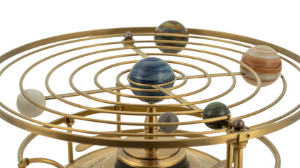 Orrery Model on Transparent Background